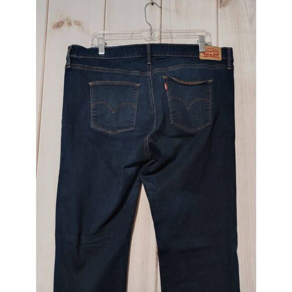 Levi's Jeans Ladies 34 Slimming Straight Dark Wash - Picture 4 of 6